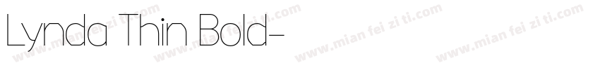 Lynda Thin Bold字体转换